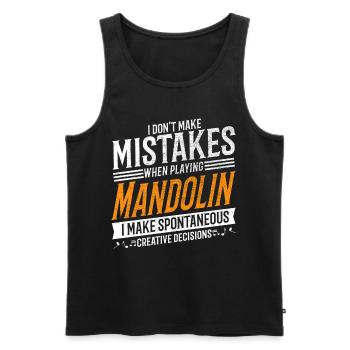 Mandoline Musikliebhaber Mandolinenspieler - Männer Premium Bio Tank Top - Schwarz - Vorne - Michal (187cm)