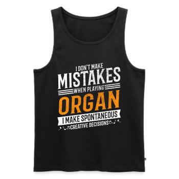 Amateurs de musique d’orgue Lecteur d’orgue créatif - Débardeur bio Premium Homme - noir - Devant - Michal (187cm)