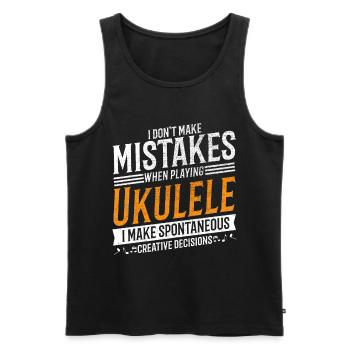 Ukulele Musikliebhaber Kreativer Ukulele-Spieler - Männer Premium Bio Tank Top - Schwarz - Vorne - Michal (187cm)