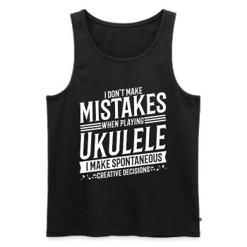 Ukulele Player Musical Instrument Music Ukulele - Men's Premium Organic Tank Top - black - Front - AI Model Male 178 light (178cm)
