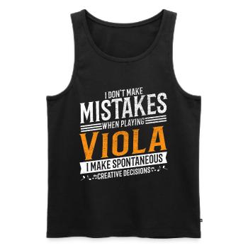 Viola Music Lovers Creative Violist - Men's Premium Organic Tank Top - black - Front - Michal (187cm)