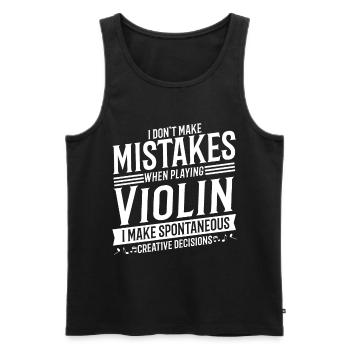 Geigenspieler Musikinstrument Musik Geiger - Männer Premium Bio Tank Top - Schwarz - Vorne - Michal (187cm)
