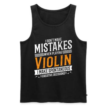 Violin Music Lovers Creative Violinist - Men's Premium Organic Tank Top - black - Front - Michal (187cm)