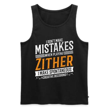 Zither Musikliebhaber Kreativer Zitherspieler - Männer Premium Bio Tank Top - Schwarz - Vorne - Michal (187cm)