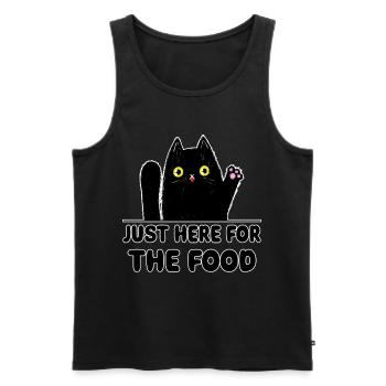 Foodie Kitty Femmes Drôle de Chat - Débardeur bio Premium Homme - noir - Devant - Michal (187cm)