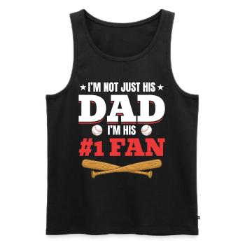 Baseball Dad Stolzer Vater Baseball Sohn - Männer Premium Bio Tank Top - Schwarz - Vorne - AI Model Male 178 light (178cm)