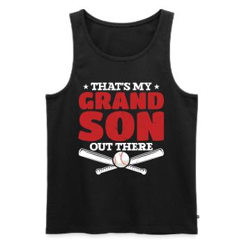Petits-enfants Joueurs de baseball Fiers grands-parents - Débardeur bio Premium Homme - noir - Devant - AI Model Male 178 light (178cm)