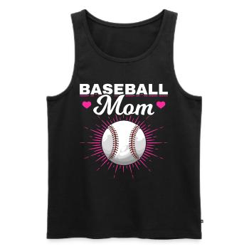 Baseball Mutter Frauen Baseball Mama - Männer Premium Bio Tank Top - Schwarz - Vorne - AI Model Male 178 light (178cm)