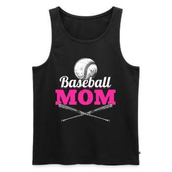 Baseball-Mutter Frauen Baseball-Fan - Männer Premium Bio Tank Top - Schwarz - Vorne - AI Model Male 178 light (178cm)