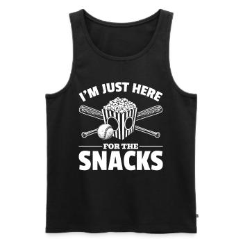 Popcorn Baseball Snack Food Lovers - Men's Premium Organic Tank Top - black - Front - AI Model Male 178 light (178cm)