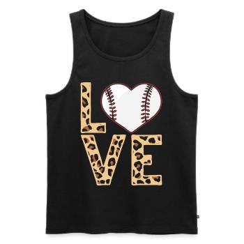 Leopard Baseball Theme Women Baseball - Men's Premium Organic Tank Top - black - Front - Michal (187cm)