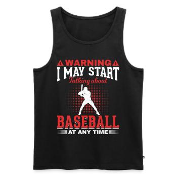 Funny Baseball Fan Men's Baseball - Men's Premium Organic Tank Top - black - Front - AI Model Male 178 light (178cm)