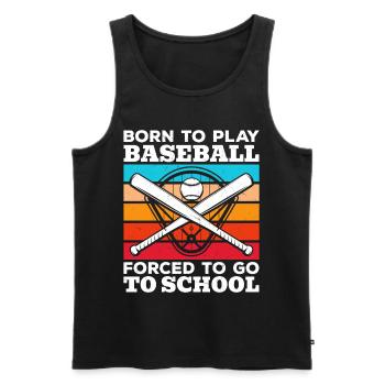 Enfants Baseball Humour Drôles Joueurs de Baseball - Débardeur bio Premium Homme - noir - Devant - Michal (187cm)