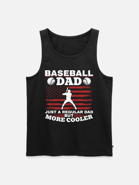 American Baseball Father US Flag - Men's Premium Organic Tank Top - black