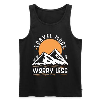 Road Trip Travel Adventure Outdoor Travelers - Men's Premium Organic Tank Top - black - Front - Michal (187cm)