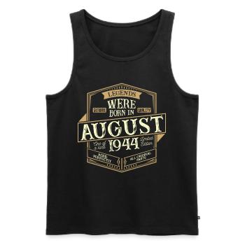 August 1944 birthday man - Men's Premium Organic Tank Top - black - Front - Michal (187cm)