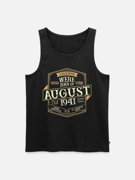 August 1941 birthday man - Men's Premium Organic Tank Top - black