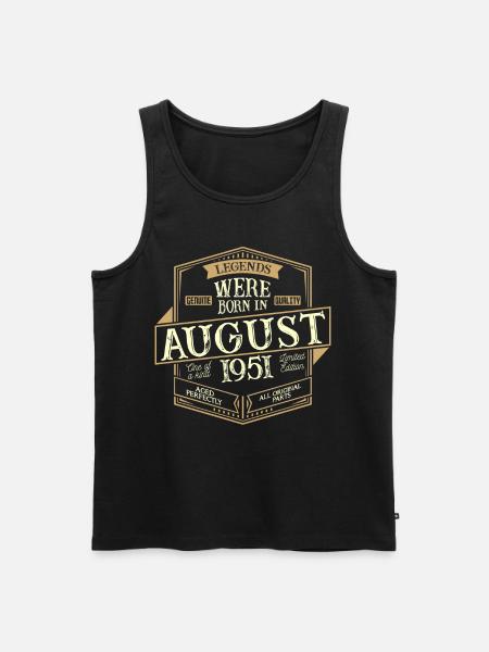 August 1951 birthday man - Men's Premium Organic Tank Top - black