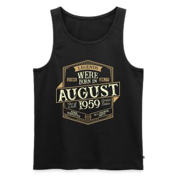 August 1959 birthday man - Men's Premium Organic Tank Top - black - Front - Michal (187cm)