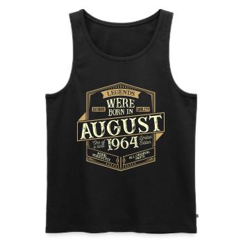 August 1964 birthday man - Men's Premium Organic Tank Top - black - Front - Michal (187cm)