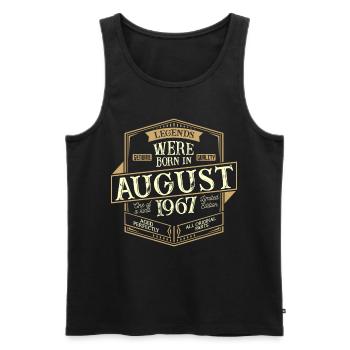 August 1967 birthday man - Men's Premium Organic Tank Top - black - Front - Michal (187cm)