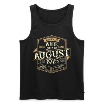 August 1975 birthday man - Men's Premium Organic Tank Top - black - Front - Michal (187cm)