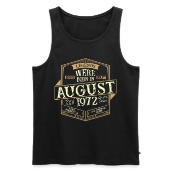 August 1972 birthday man - Men's Premium Organic Tank Top - black - Front - Michal (187cm)