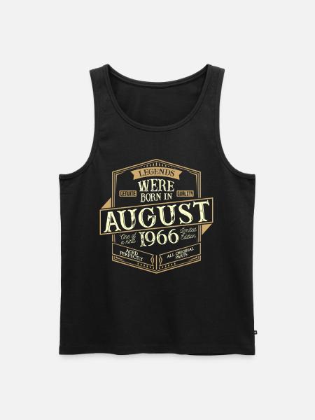August 1966 Birthday Man - Men's Premium Organic Tank Top - black