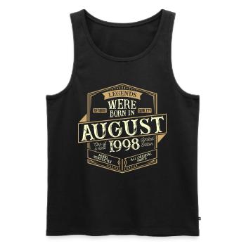 August 1998 Birthday Man - Men's Premium Organic Tank Top - black - Front - Michal (187cm)