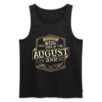 August 2002 Birthday Man - Men's Premium Organic Tank Top - black - Front - Michal (187cm)