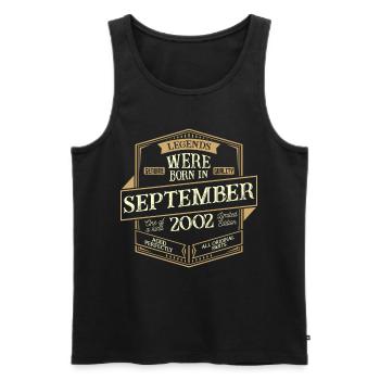Septembre 2002 Anniversaire Homme - Débardeur bio Premium Homme - noir - Devant - Michal (187cm)