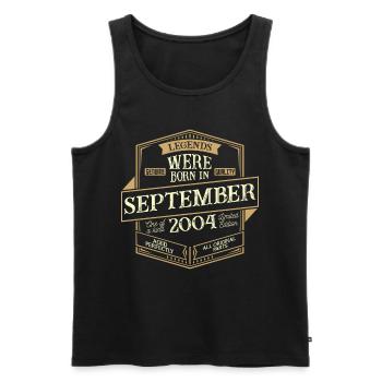 September 2004 Birthday Man - Men's Premium Organic Tank Top - black - Front - Michal (187cm)
