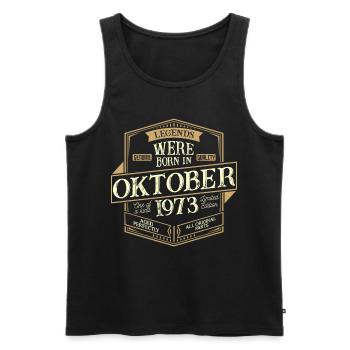 October 1973 Birthday Man - Men's Premium Organic Tank Top - black - Front - Michal (187cm)