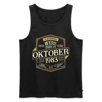 October 1983 Birthday Man - Men's Premium Organic Tank Top - black - Front - Michal (187cm)
