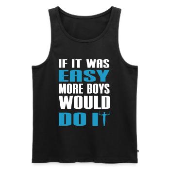 Gymnast Fan If It Was Easy More Boys Would Do It - Men's Premium Organic Tank Top - black - Front - Michal (187cm)