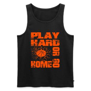 Basketball Play Hard Or Go Home - Basketball Fan - Débardeur bio Premium Homme - noir - Devant - Michal (187cm)