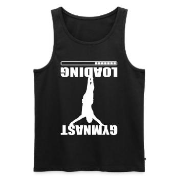 Gymnastic Man Cheerleading - Proud Gymnast Loading - Männer Premium Bio Tank Top - Schwarz - Vorne - AI Model Male 178 light (178cm)