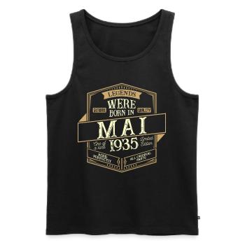 Mai 1935 Geburtstag Mann - Männer Premium Bio Tank Top - Schwarz - Vorne - Michal (187cm)