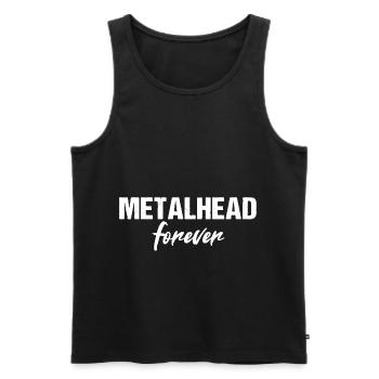 Metalhead forever Heavy Metal Music Motto - Men's Premium Organic Tank Top - black - Front - Michal (187cm)