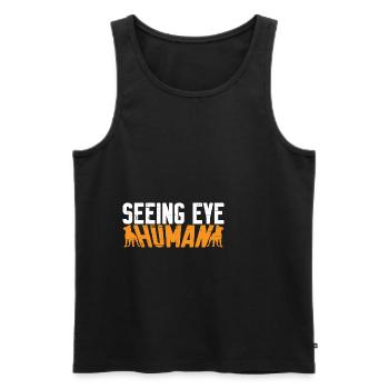 Seeing Eye Human 10 - Männer Premium Bio Tank Top - Schwarz - Vorne - AI Model Male 178 light (178cm)