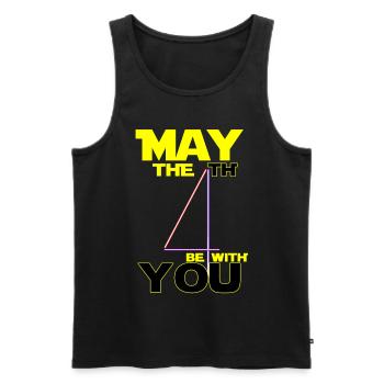 May 4 star power war movie code gift laser - Men's Premium Organic Tank Top - black - Front - AI Model Male 178 light (178cm)