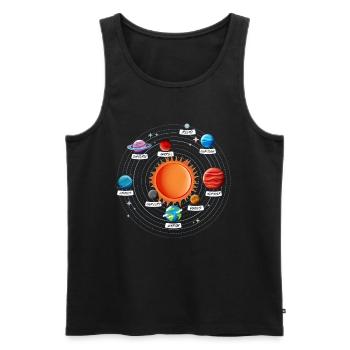 Solar System Planets Astronomy Gift - Men's Premium Organic Tank Top - black - Front - Michal (187cm)