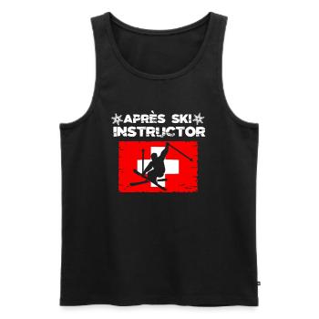 Apres Ski Instructor - Männer Premium Bio Tank Top - Schwarz - Vorne - AI Model Male 178 light (178cm)