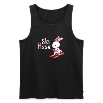 Ski Hase - Männer Premium Bio Tank Top - Schwarz - Vorne - Michal (187cm)