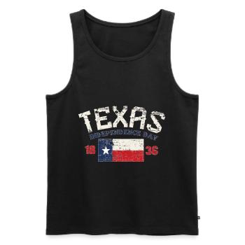 Jour de l'indépendance de l'État du Texas en détresse - Débardeur bio Premium Homme - noir - Devant - AI Model Male 178 light (178cm)