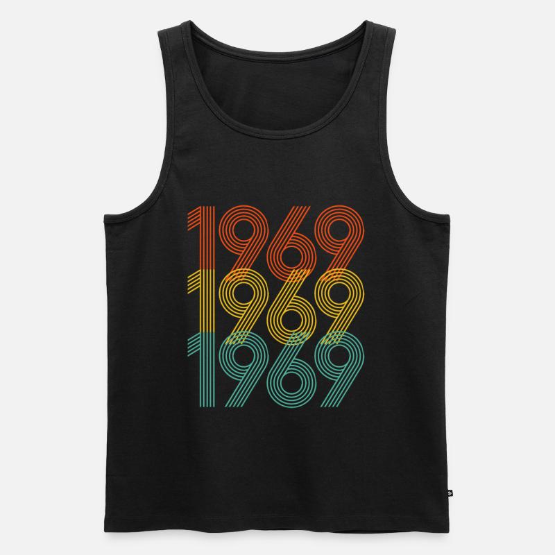 1969 retro - Männer Premium Bio Tank Top - Schwarz