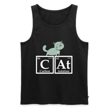 Chat comme éléments chimiques - Débardeur bio Premium Homme - noir - Devant - Michal (187cm)