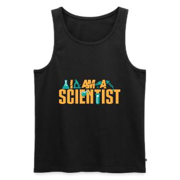 I am a scientist - Men's Premium Organic Tank Top - black - Front - AI Model Male 178 light (178cm)