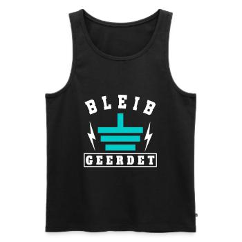 Grounded Stay Grounded - Men's Premium Organic Tank Top - black - Front - AI Model Male 178 light (178cm)
