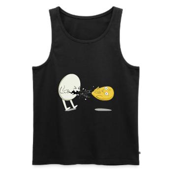Ei Küken Eigelb Niesen Schnupfen Lustig Huhn - Männer Premium Bio Tank Top - Schwarz - Vorne - AI Model Male 178 light (178cm)